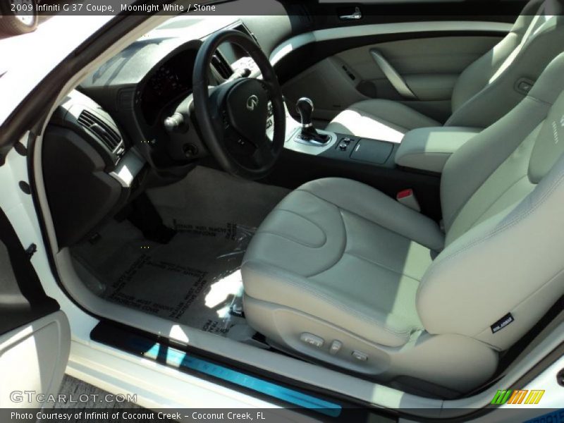 Moonlight White / Stone 2009 Infiniti G 37 Coupe