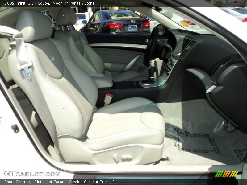 Moonlight White / Stone 2009 Infiniti G 37 Coupe