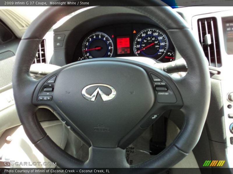 Moonlight White / Stone 2009 Infiniti G 37 Coupe