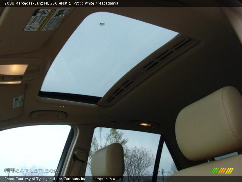 Arctic White / Macadamia 2008 Mercedes-Benz ML 350 4Matic