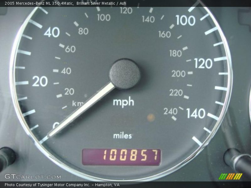 Brilliant Silver Metallic / Ash 2005 Mercedes-Benz ML 350 4Matic