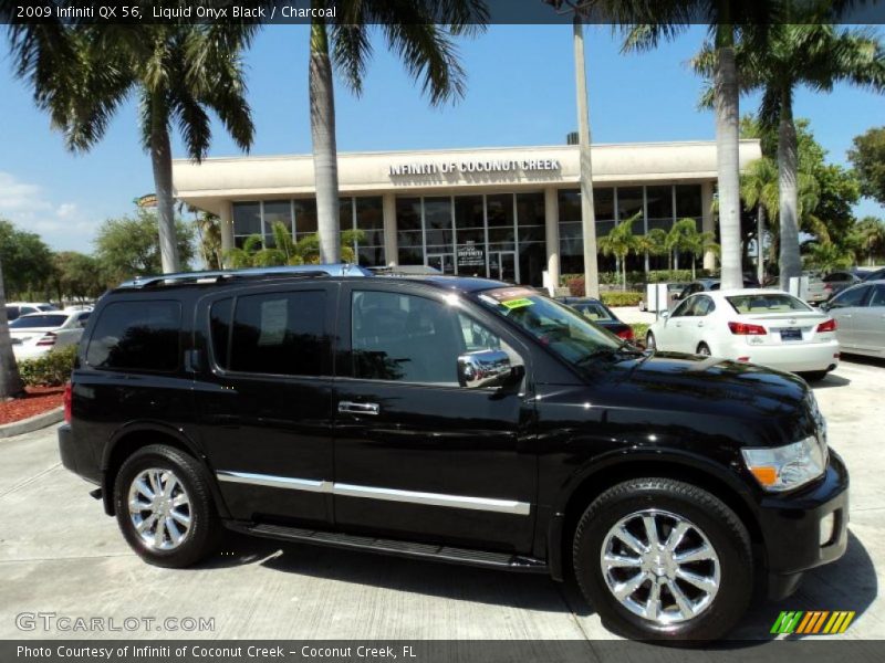 Liquid Onyx Black / Charcoal 2009 Infiniti QX 56