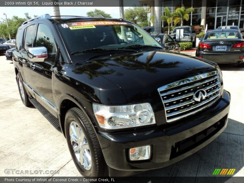 Liquid Onyx Black / Charcoal 2009 Infiniti QX 56