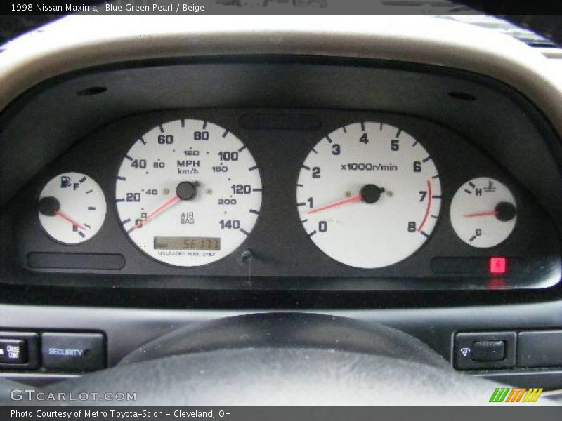 Blue Green Pearl / Beige 1998 Nissan Maxima