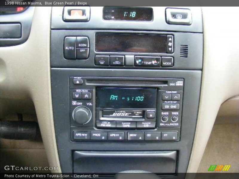 Blue Green Pearl / Beige 1998 Nissan Maxima