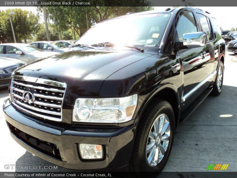 Liquid Onyx Black / Charcoal 2009 Infiniti QX 56
