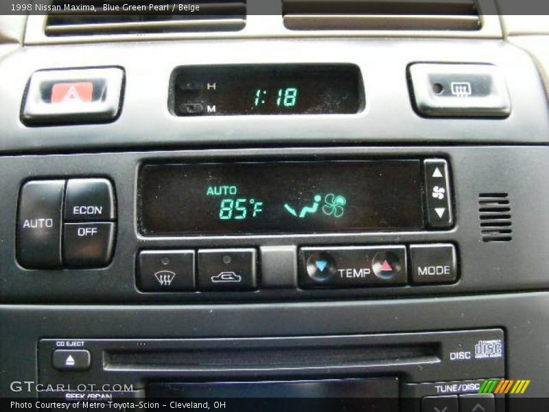 Blue Green Pearl / Beige 1998 Nissan Maxima