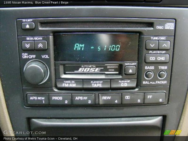 Blue Green Pearl / Beige 1998 Nissan Maxima