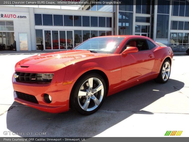 Inferno Orange Metallic / Inferno Orange/Black 2011 Chevrolet Camaro SS/RS Coupe