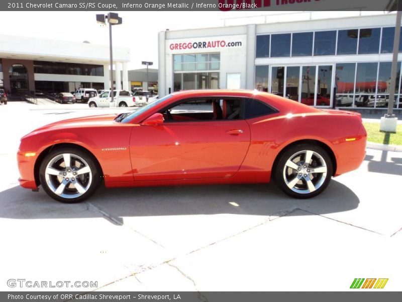 Inferno Orange Metallic / Inferno Orange/Black 2011 Chevrolet Camaro SS/RS Coupe