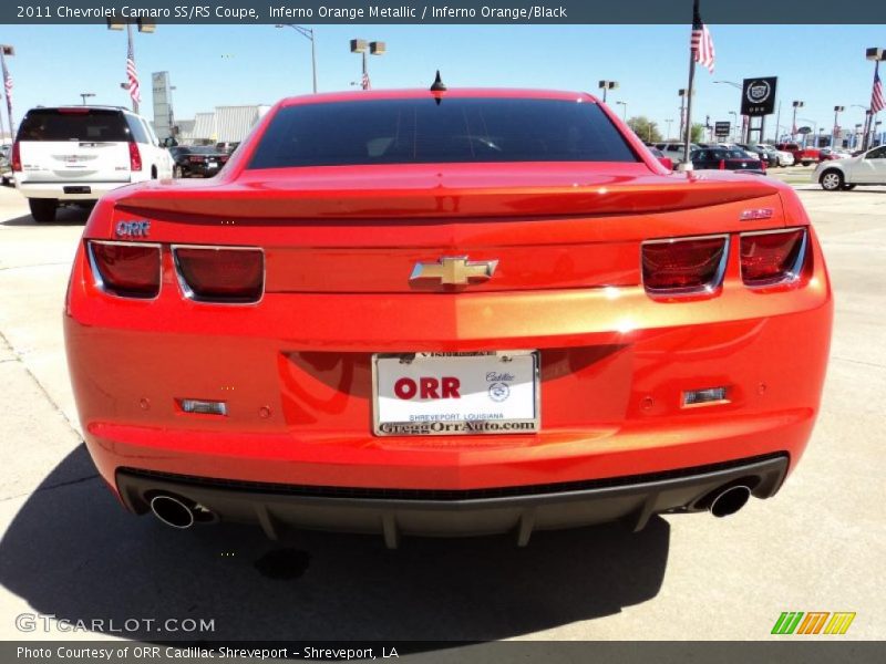 Inferno Orange Metallic / Inferno Orange/Black 2011 Chevrolet Camaro SS/RS Coupe