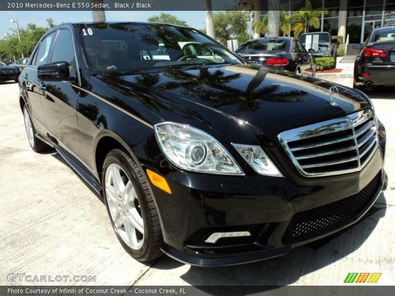 Black / Black 2010 Mercedes-Benz E 550 Sedan