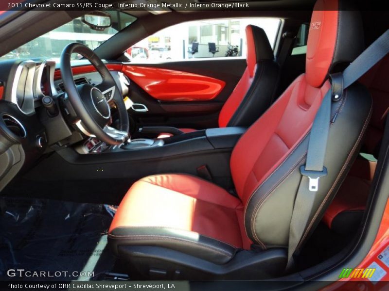 Inferno Orange Metallic / Inferno Orange/Black 2011 Chevrolet Camaro SS/RS Coupe
