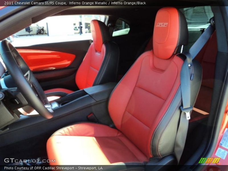 Inferno Orange Metallic / Inferno Orange/Black 2011 Chevrolet Camaro SS/RS Coupe