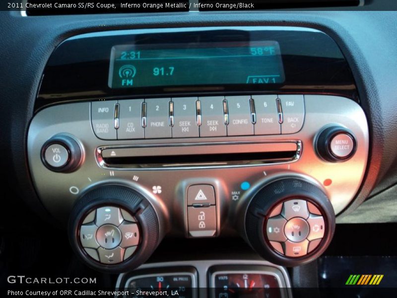 Inferno Orange Metallic / Inferno Orange/Black 2011 Chevrolet Camaro SS/RS Coupe