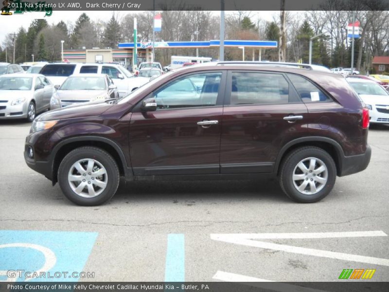 Dark Cherry / Gray 2011 Kia Sorento LX AWD