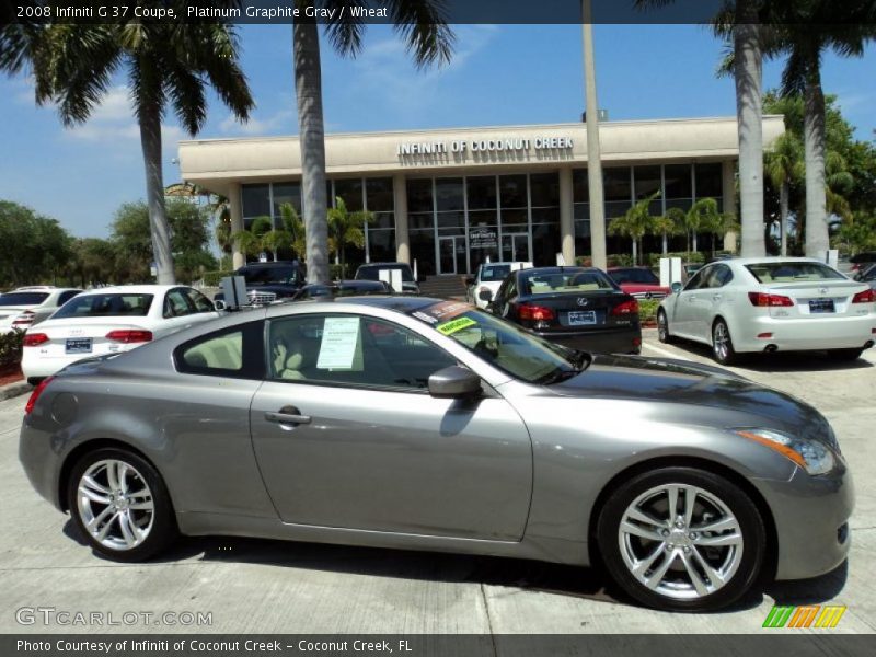 Platinum Graphite Gray / Wheat 2008 Infiniti G 37 Coupe