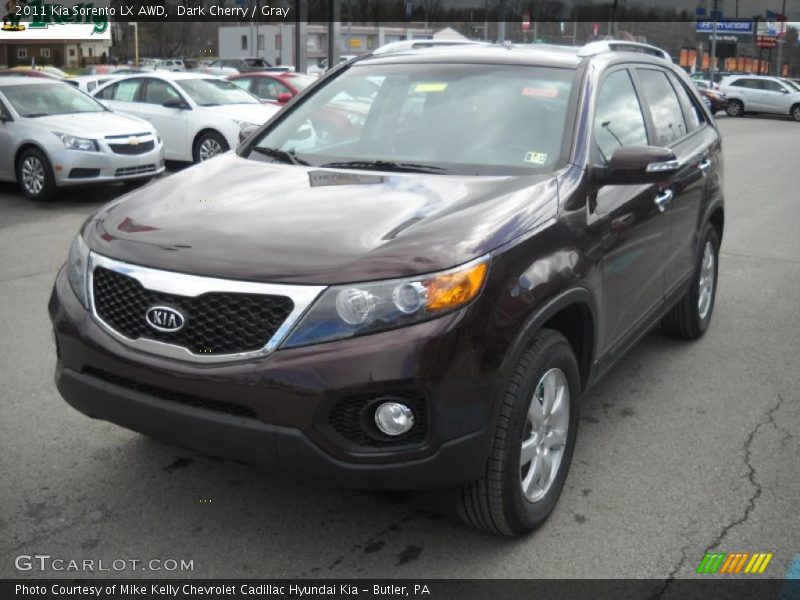 Dark Cherry / Gray 2011 Kia Sorento LX AWD