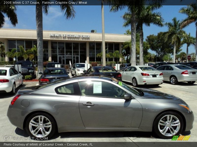 Platinum Graphite Gray / Wheat 2008 Infiniti G 37 Coupe