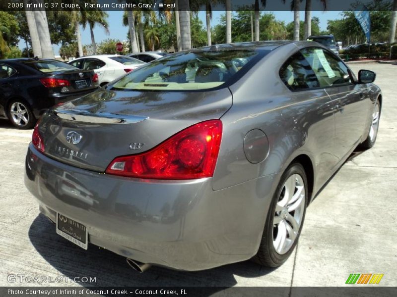Platinum Graphite Gray / Wheat 2008 Infiniti G 37 Coupe