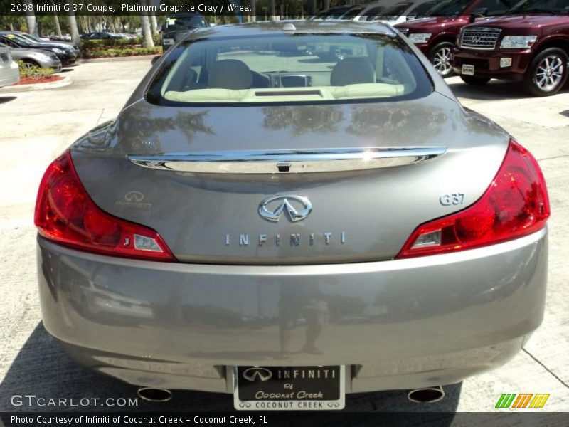 Platinum Graphite Gray / Wheat 2008 Infiniti G 37 Coupe