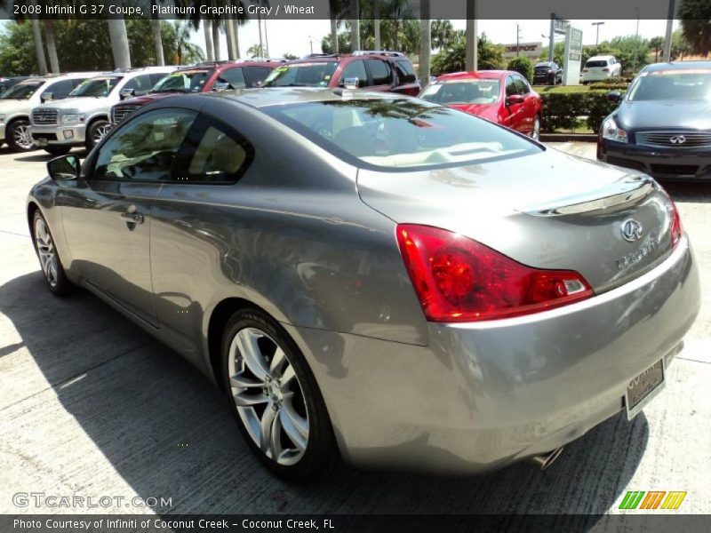 Platinum Graphite Gray / Wheat 2008 Infiniti G 37 Coupe