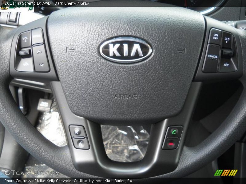 Dark Cherry / Gray 2011 Kia Sorento LX AWD