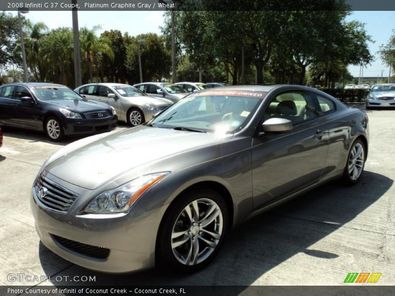 Platinum Graphite Gray / Wheat 2008 Infiniti G 37 Coupe