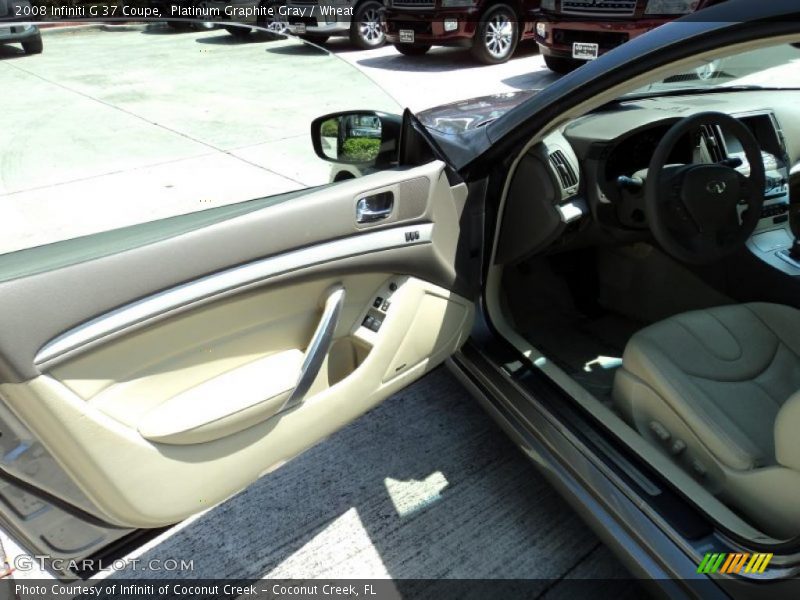 Platinum Graphite Gray / Wheat 2008 Infiniti G 37 Coupe