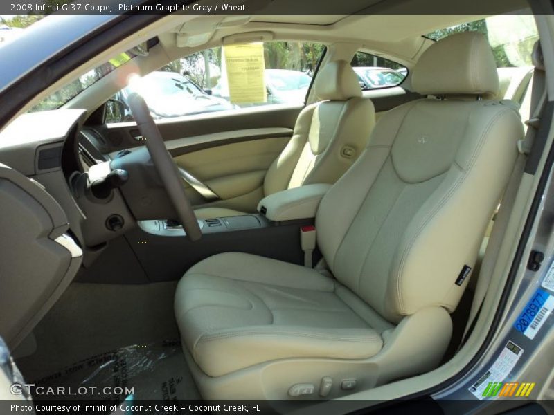 Platinum Graphite Gray / Wheat 2008 Infiniti G 37 Coupe
