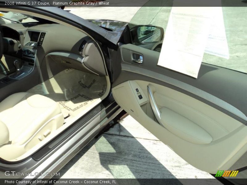 Platinum Graphite Gray / Wheat 2008 Infiniti G 37 Coupe