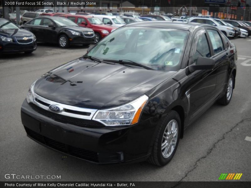 Black / Medium Stone 2008 Ford Focus SE Sedan