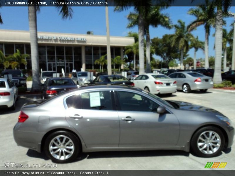 Platinum Graphite Gray / Graphite 2008 Infiniti G 35 Sedan