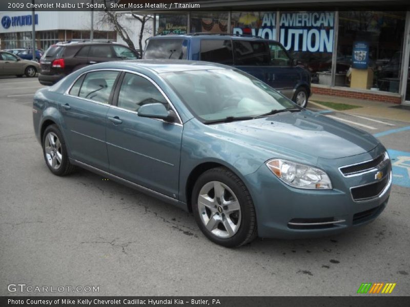 Silver Moss Metallic / Titanium 2009 Chevrolet Malibu LT Sedan