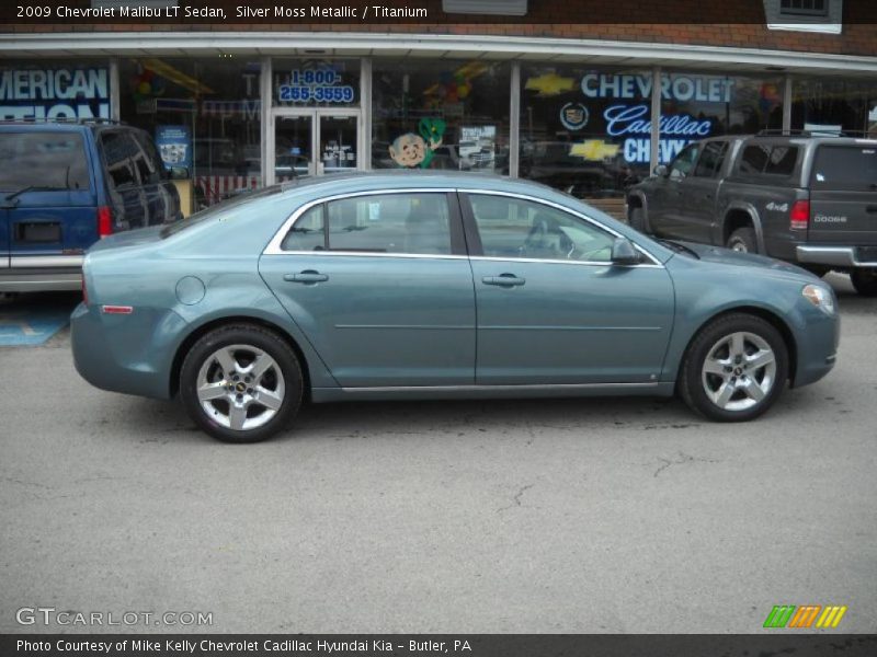 Silver Moss Metallic / Titanium 2009 Chevrolet Malibu LT Sedan