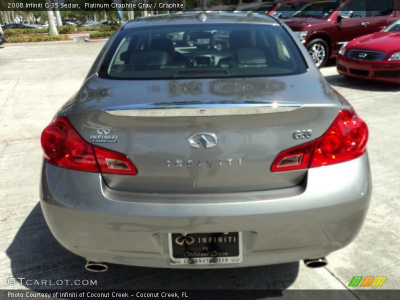 Platinum Graphite Gray / Graphite 2008 Infiniti G 35 Sedan