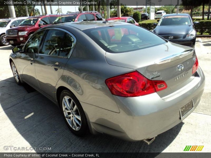 Platinum Graphite Gray / Graphite 2008 Infiniti G 35 Sedan