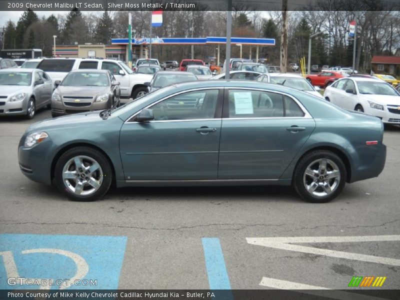Silver Moss Metallic / Titanium 2009 Chevrolet Malibu LT Sedan