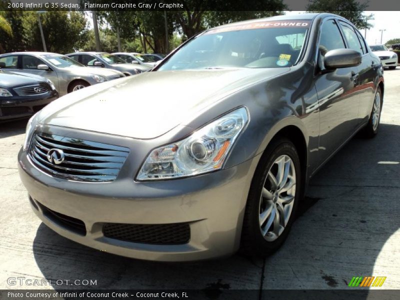 Platinum Graphite Gray / Graphite 2008 Infiniti G 35 Sedan