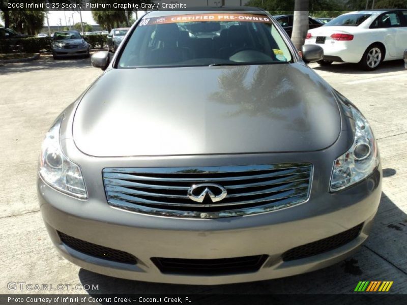 Platinum Graphite Gray / Graphite 2008 Infiniti G 35 Sedan