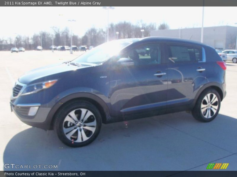 Twilight Blue / Alpine Gray 2011 Kia Sportage EX AWD