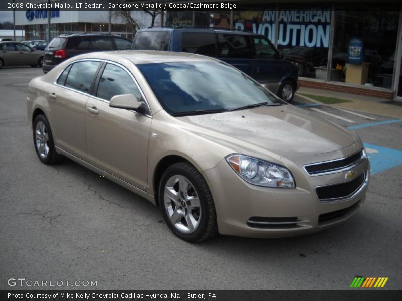 Sandstone Metallic / Cocoa/Cashmere Beige 2008 Chevrolet Malibu LT Sedan