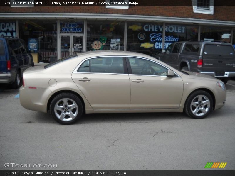 Sandstone Metallic / Cocoa/Cashmere Beige 2008 Chevrolet Malibu LT Sedan