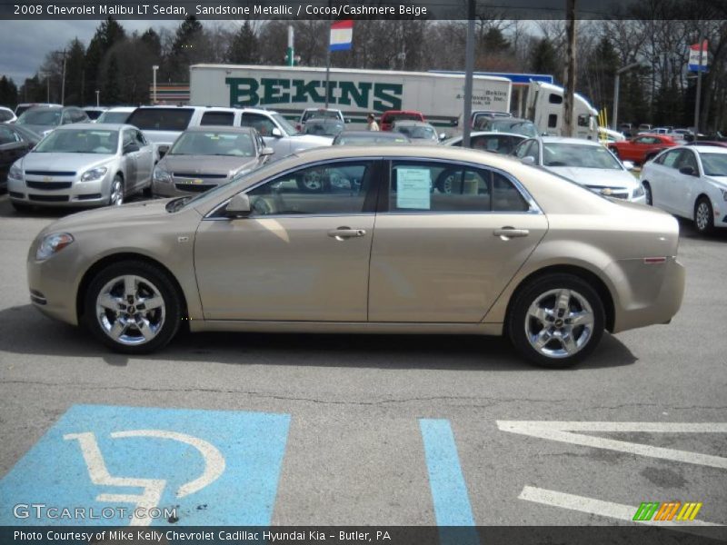 Sandstone Metallic / Cocoa/Cashmere Beige 2008 Chevrolet Malibu LT Sedan