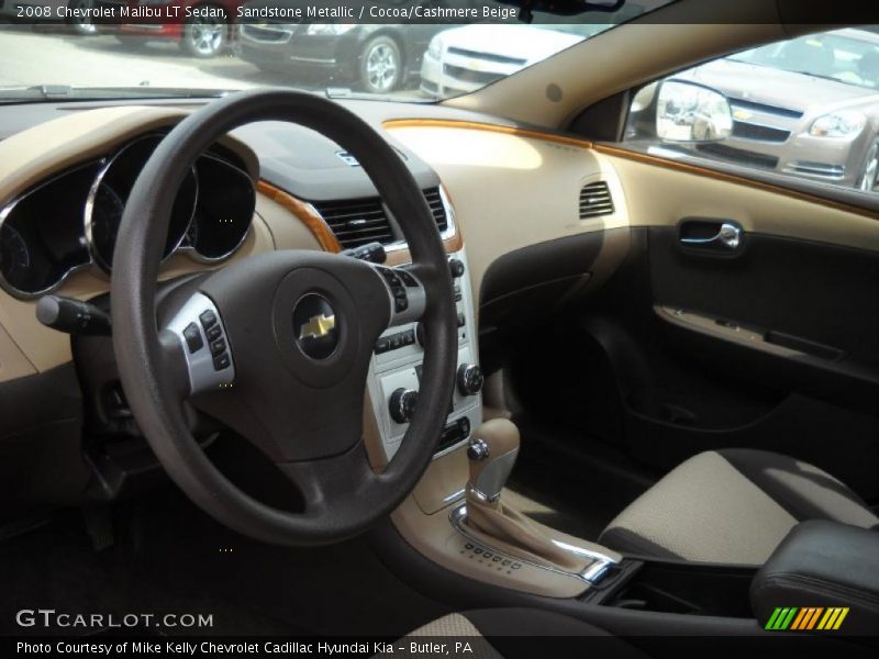 Sandstone Metallic / Cocoa/Cashmere Beige 2008 Chevrolet Malibu LT Sedan