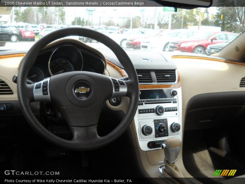 Sandstone Metallic / Cocoa/Cashmere Beige 2008 Chevrolet Malibu LT Sedan