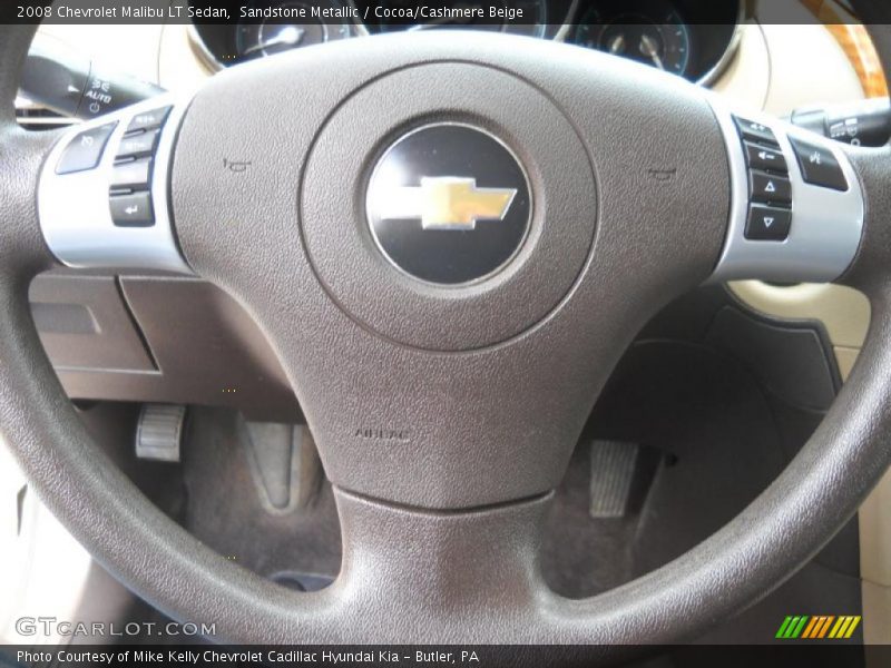 Sandstone Metallic / Cocoa/Cashmere Beige 2008 Chevrolet Malibu LT Sedan