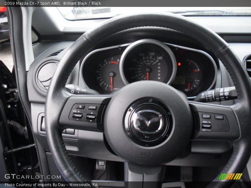 Brilliant Black / Black 2009 Mazda CX-7 Sport AWD