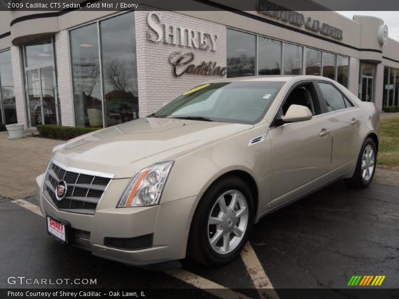 Gold Mist / Ebony 2009 Cadillac CTS Sedan