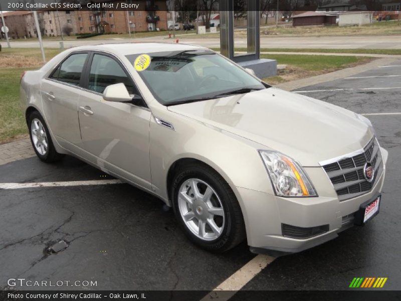 Gold Mist / Ebony 2009 Cadillac CTS Sedan